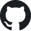 GitHub logo (a cat on a black background)
